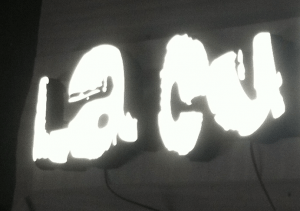 LED letters - partial front lit - Cubanita bar restaurant