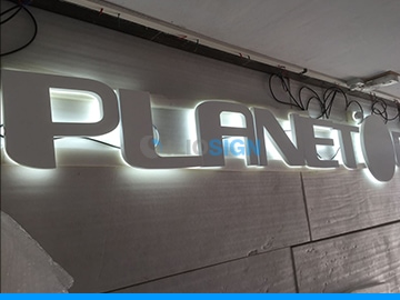 LED 3D letters for custom sign- Backlit - Restaurant Planetfood