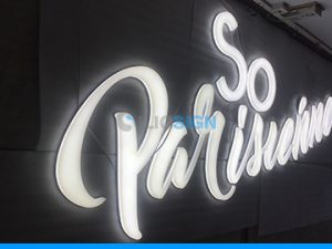 LED 3D letters for custom sign- front and partial side lit - PARIS