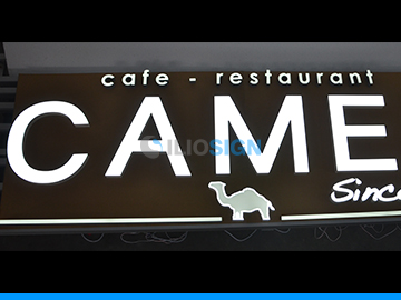 LED 3D letters for custom sign- front lit - Camel restaurant