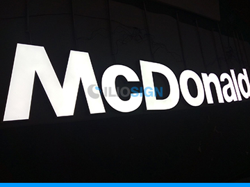 LED 3D letters for custom sign- front lit - Fast food restaurant Mcdonald's