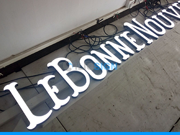 LED 3D letters for custom sign- front lit - Le bonne nouvelle
