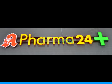 LED 3D letters for custom sign- front lit - Pharmacy pharma 24