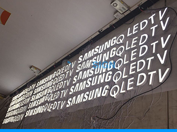 lettres LED pour enseigne publicitaire SAMSUNG