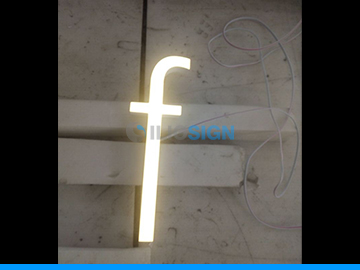 LED 3D letters for custom sign- front lit with warm white light- sample F