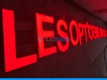 LED 3D letters for custom sign- red front lit - eye doctor
