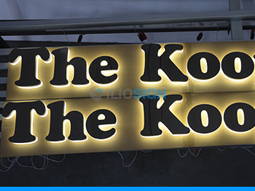 LED acrylic letters for multi-location signage - face lit- clothes shop the kooples
