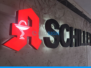 LED acrylic letters for signage - backlit - A Schiler apotheke