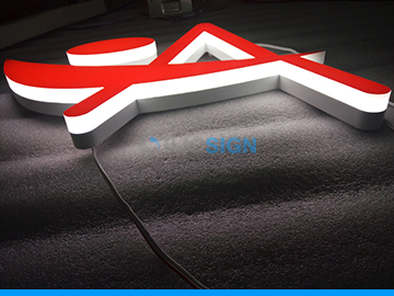 LED acrylic letters for signage - face and half side lit- sample A