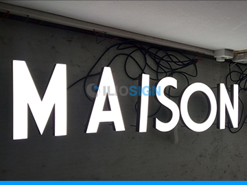 LED acrylic letters for signage - face lit-