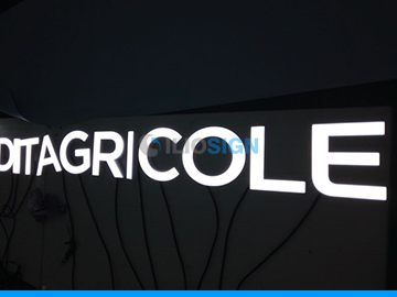LED acrylic letters for signage - face lit- banking company