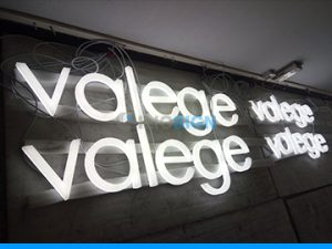 LED acrylic letters for signage - face lit- multi-location clothes shop