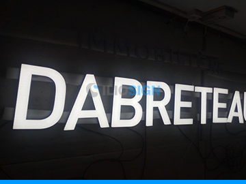LED acrylic letters for signage - face lit- real estate agency