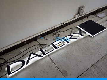 LED acrylic letters for signage - face lit- transport company dalery