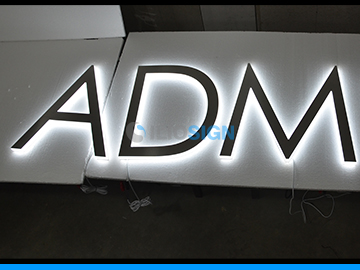 LED acrylic letters for signage - front in Stainless steel 316L and side light - serice company
