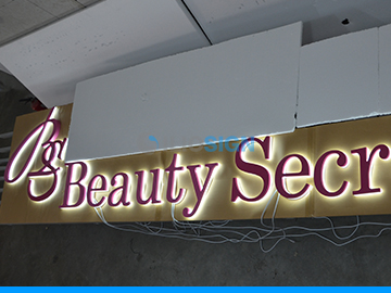 LED letters for business sign - beauty bar