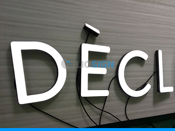 LED letters for business sign - photographer