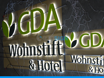 LED Reclame letters - backlit - GDA hotel