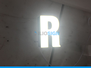 LED letters in acrylic for business sign - face lit- sample 