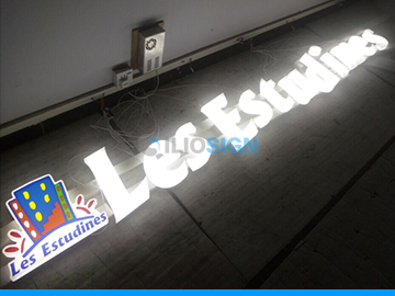 LED letters in acrylic for business sign - face lit 