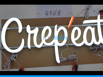 lettres LED pour enseigne creperie - Crepeat