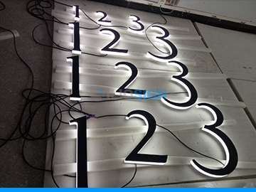 LED letters in acrylic for business sign - side lit 