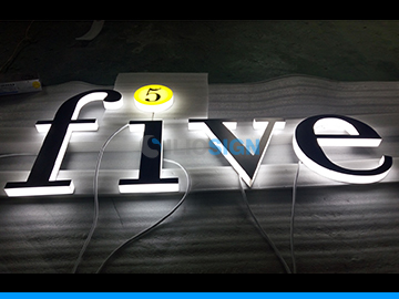 LED letters in acrylic for business sign - side lit- futsal company - ILIOSIGN