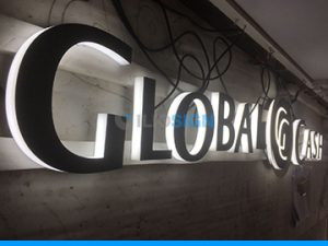 LED letters in acrylic for business sign - side lit - pawn shop - ILIOSIGN