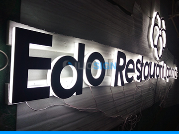 LED letters in acrylic for business sign - side lit- restaurant - ILIOSIGN