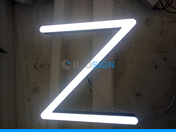 LED letters in acrylic for signage - face lit- sample 