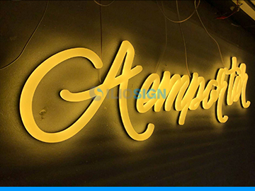 LED letters in acrylic with neon effect for business sign - ILIOSIGN