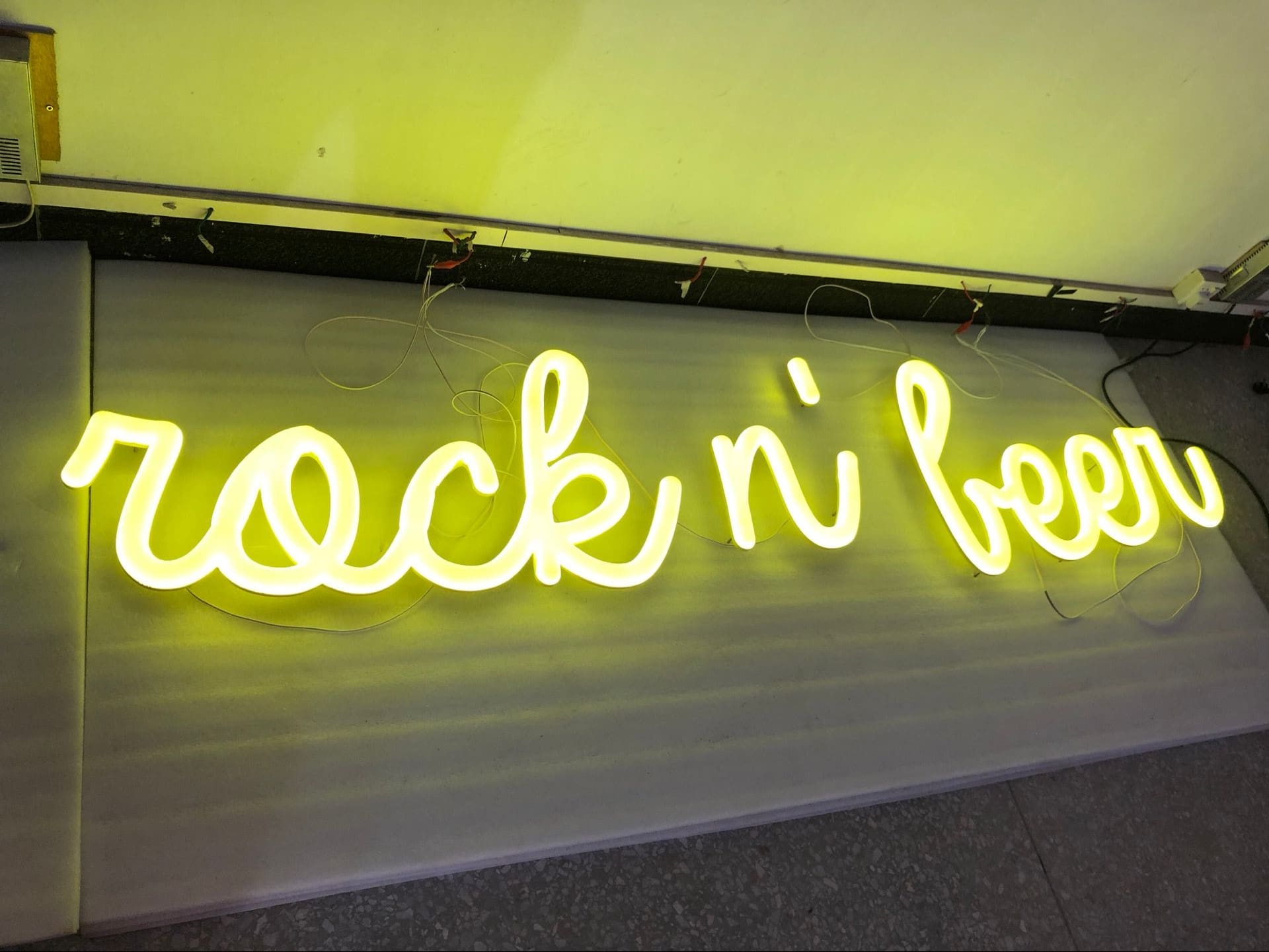 LED sign letters neon effect 